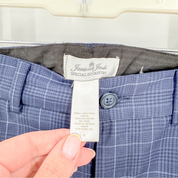 Janie and Jack Blue Plaid Vest Set - Picture 4 of 8